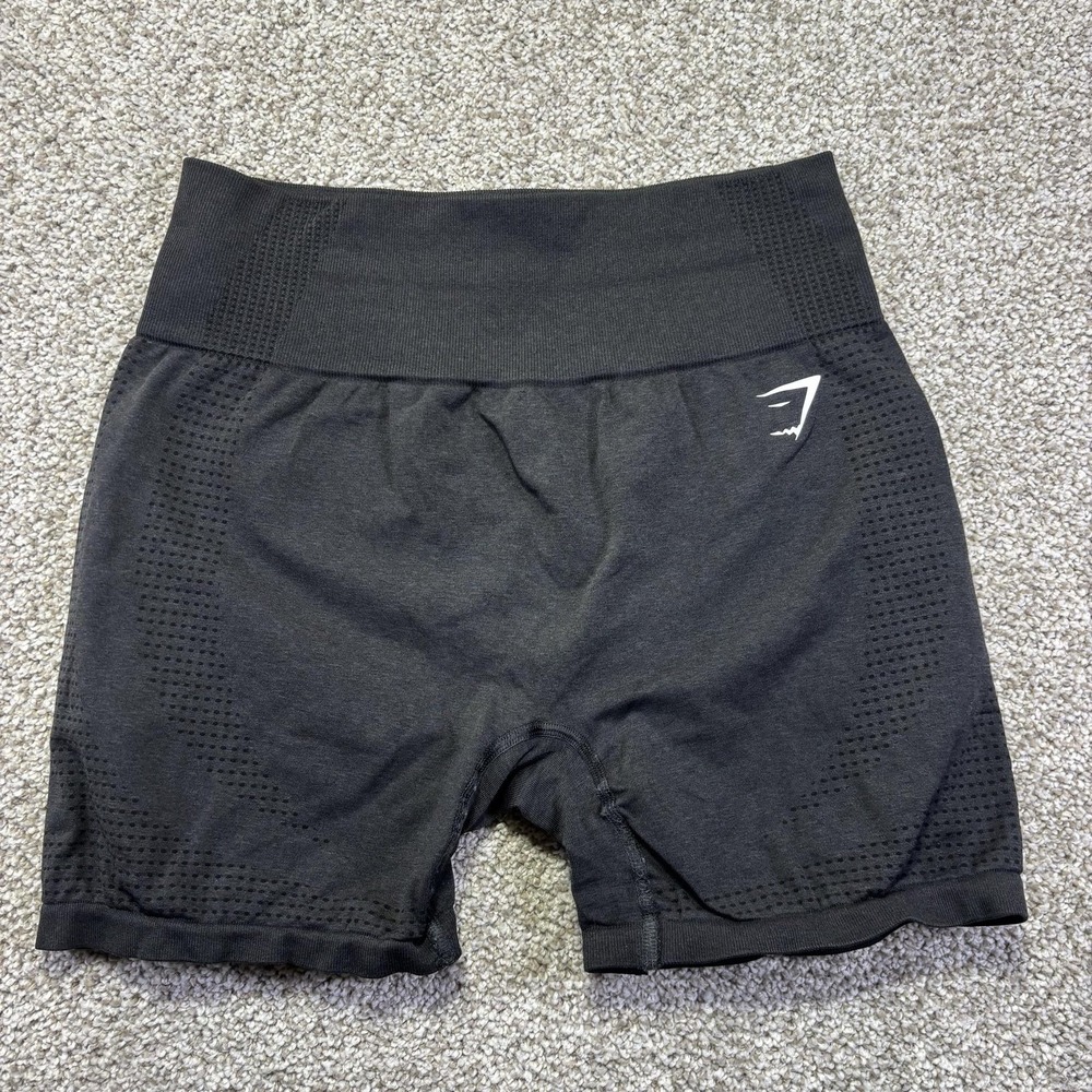 Gymshark Womens Black High Rise Compression Biker Shorts Size M 3.5 Inseam
